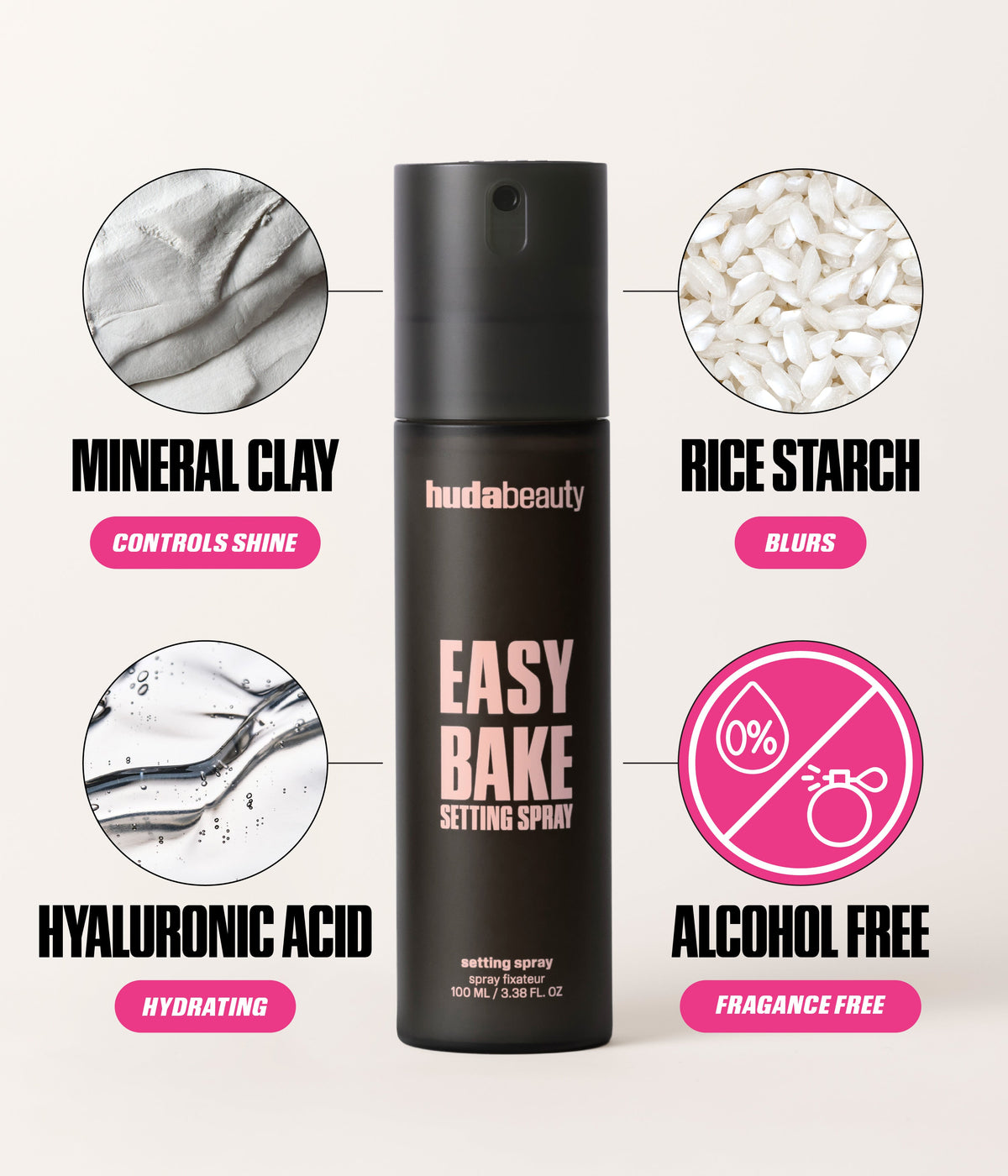 Mini Easy Bake Setting Spray with 16-Hour Wear Collection Travel Size Face Makeup
