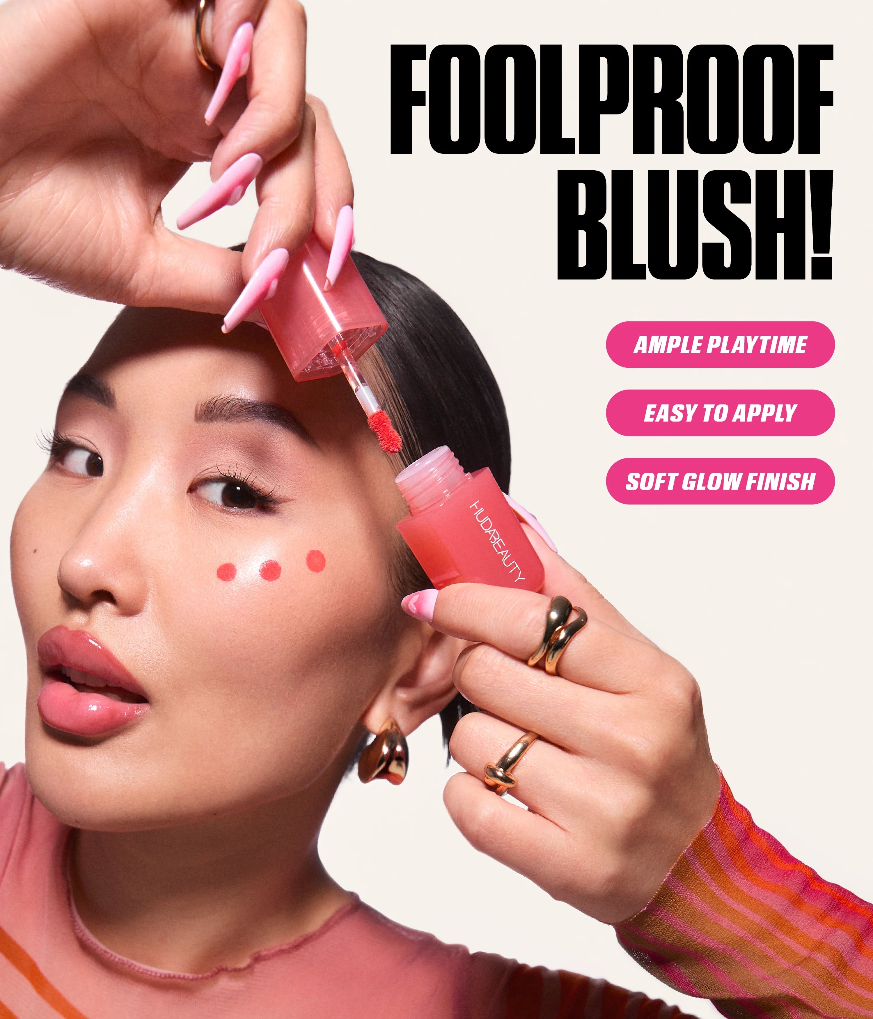 Baby Blush Duo Pink And Peach Makeup Face Premium