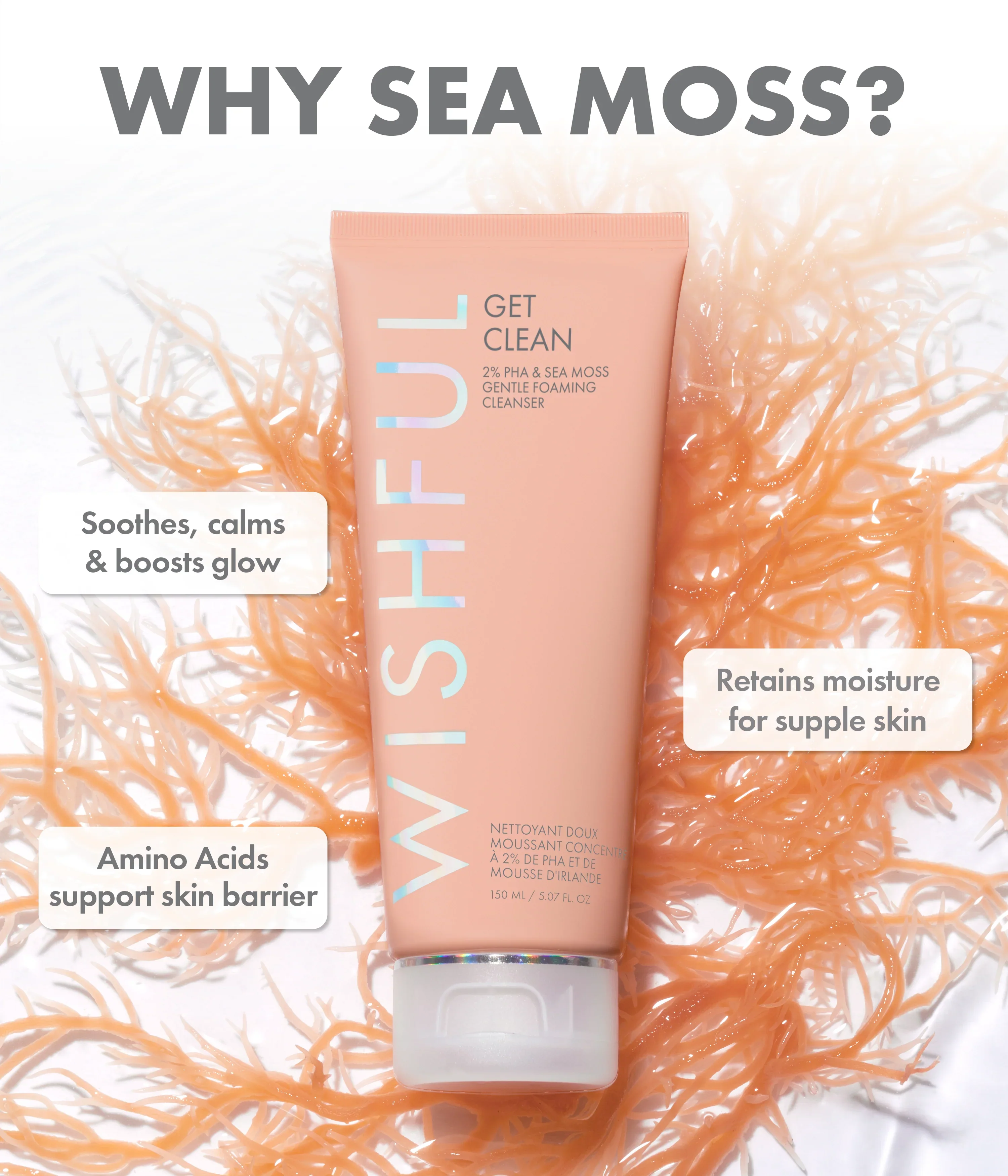 Get Clean 2 PHA and Sea Moss Gentle Foaming Cleanser Premium Premium