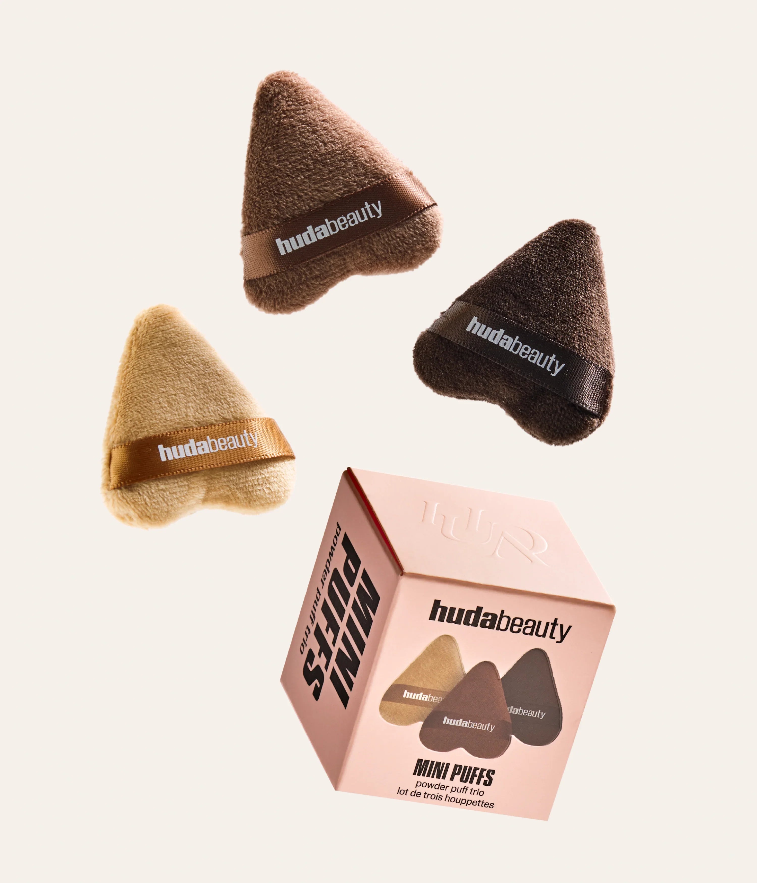 Mini Puffs Powder Puff Trio Face Travel Size Makeup