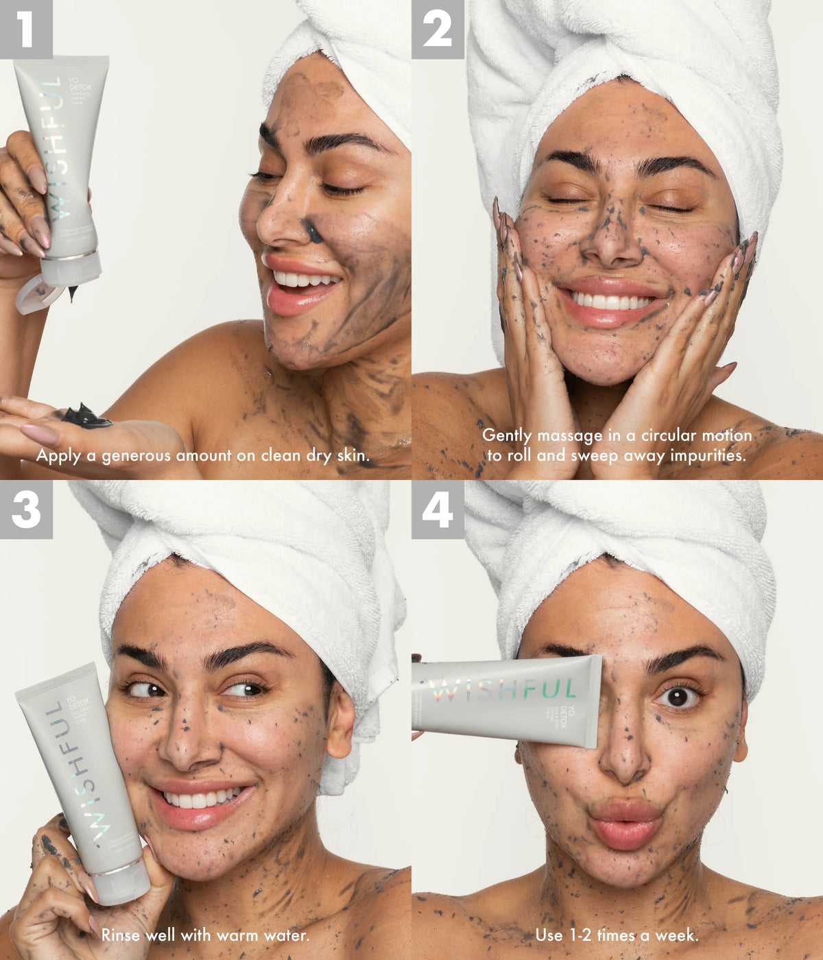 Yo Detox Charcoal Face and Body Enzyme Scrub Makeup Premium